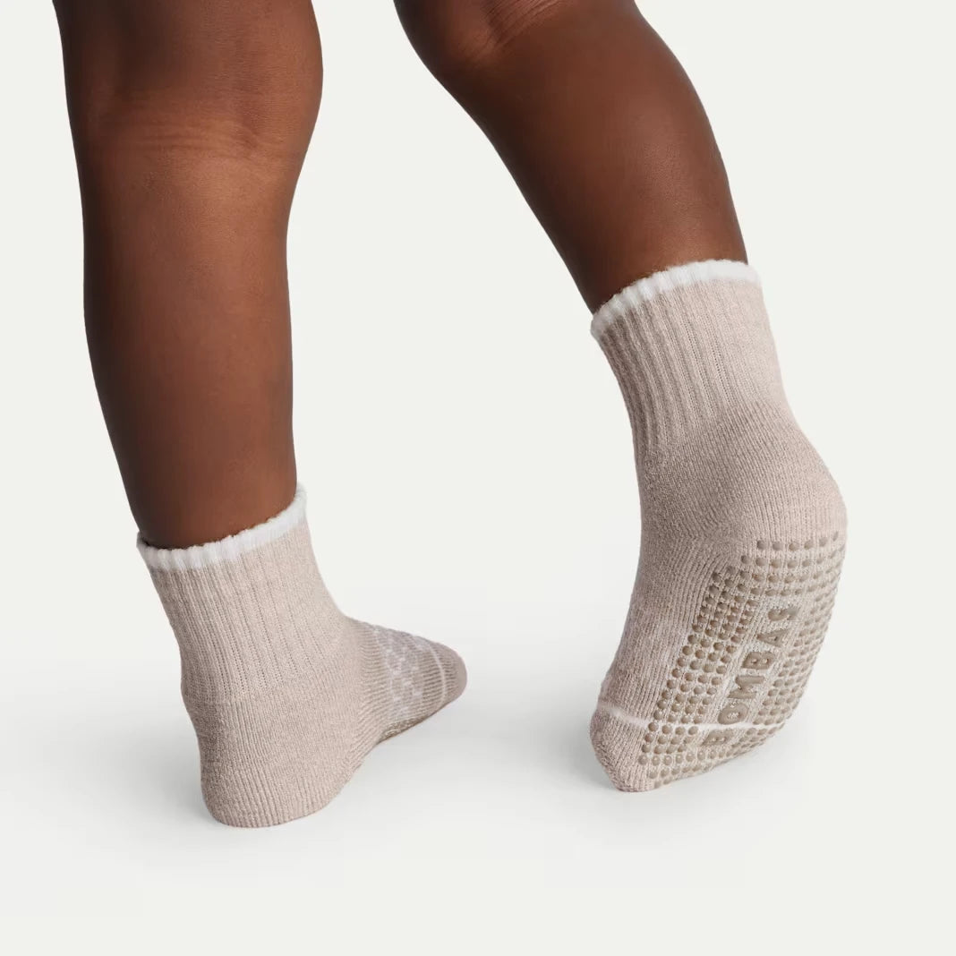 Toddler Merino Wool Blend Gripper Calf Sock 4-Pack - US 7926