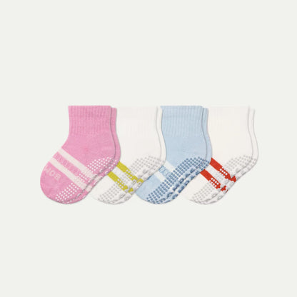 Toddler Solids Gripper Calf Sock 4-Pack - US 0738