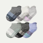 Toddler Tri-Block Gripper Ankle Sock 6-Pack - US 8512