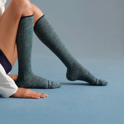 Women's Merino Wool Blend Everyday Compression Knee High Socks (15-20mmHg) - US 6274