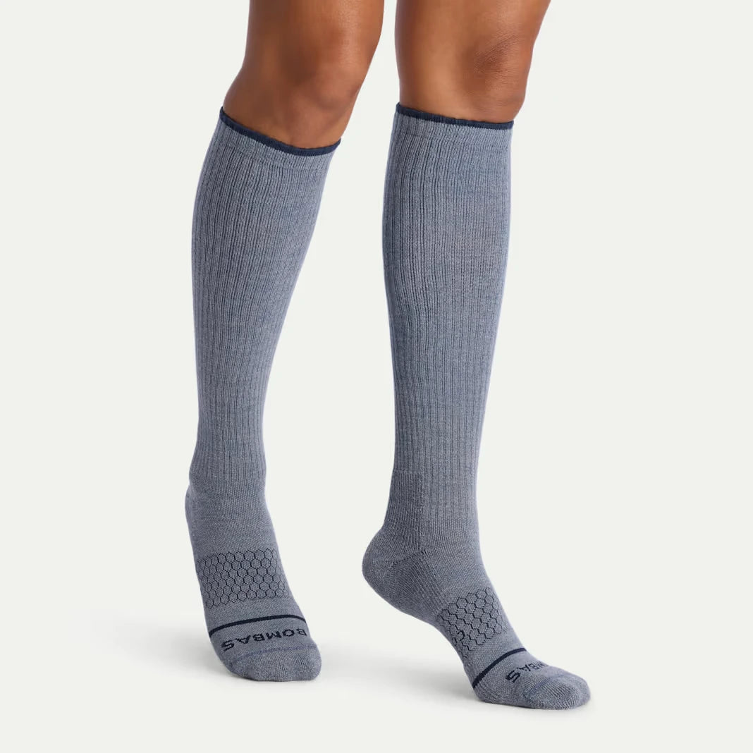 Women's Merino Wool Blend Everyday Compression Knee High Sock 3-Pack (15-20mmHg) - US 5800