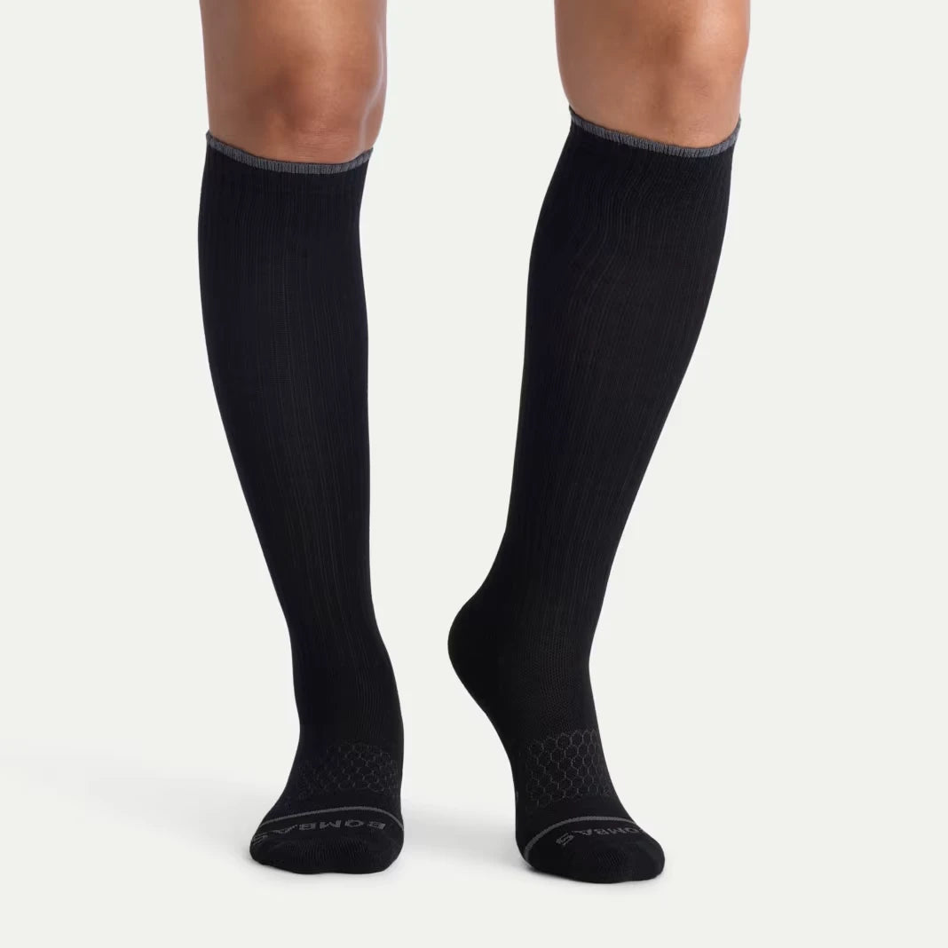 Women's Merino Wool Blend Everyday Compression Knee High Sock 3-Pack (15-20mmHg) - US 5800