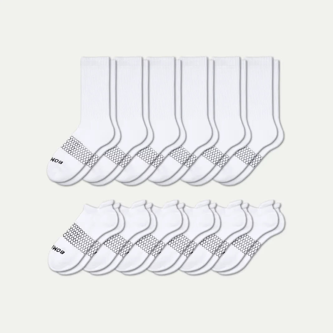 Women's Calf & Ankle Sock 12-Pack - US 0982