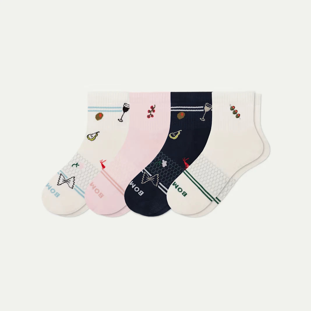 Women's Dinner Party Quarter Sock 4-Pack - US 0638