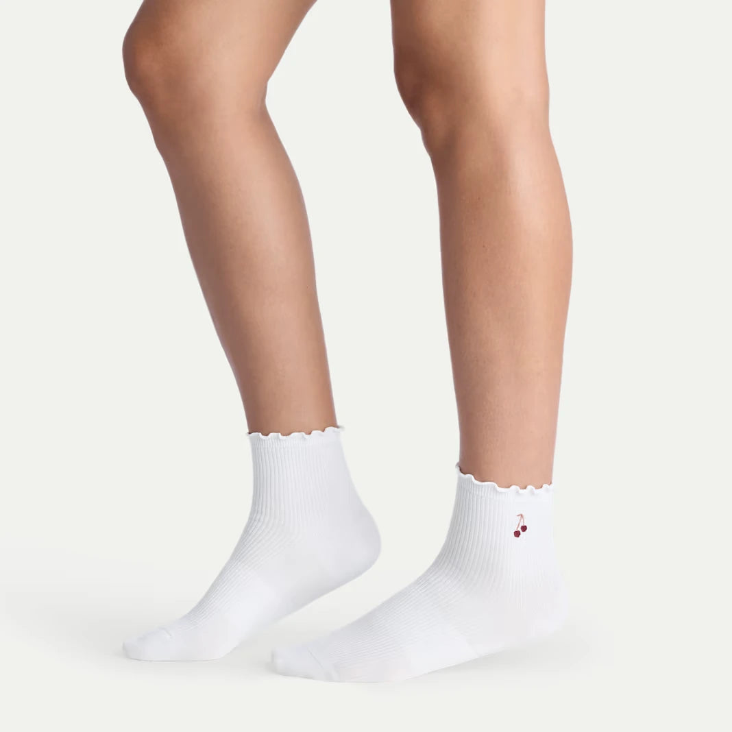Women's Ruffle Rib Quarter Sock 8-Pack - US 2410