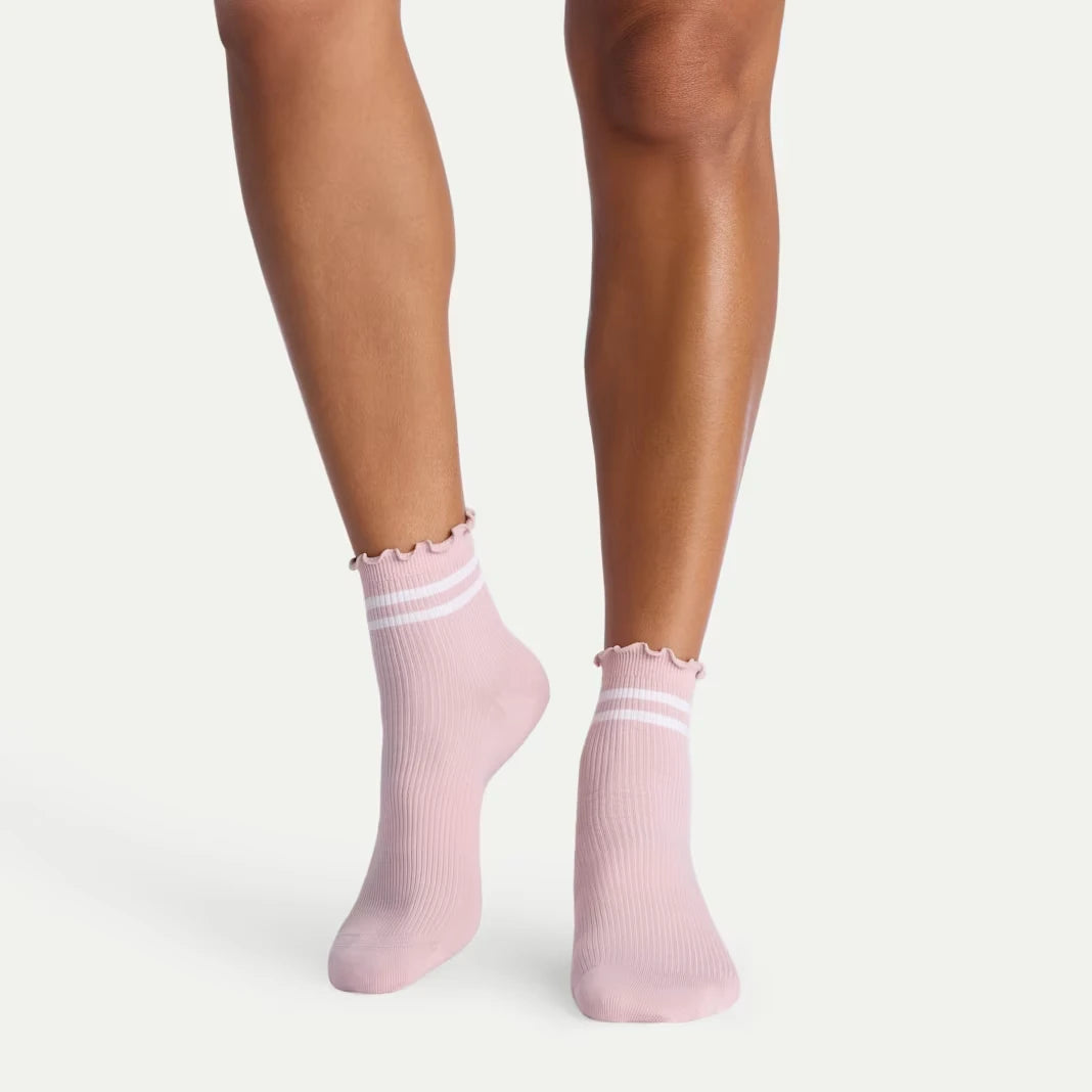Women's Ruffle Rib Quarter Sock 8-Pack - US 2410