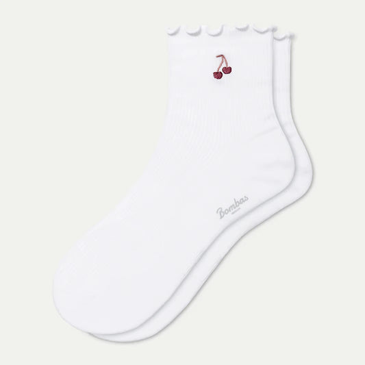 Women's Ruffle Rib Quarter Socks - US 2641
