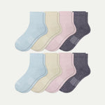 Women's Modern Rib Quarter Sock 8-Pack - US 3534