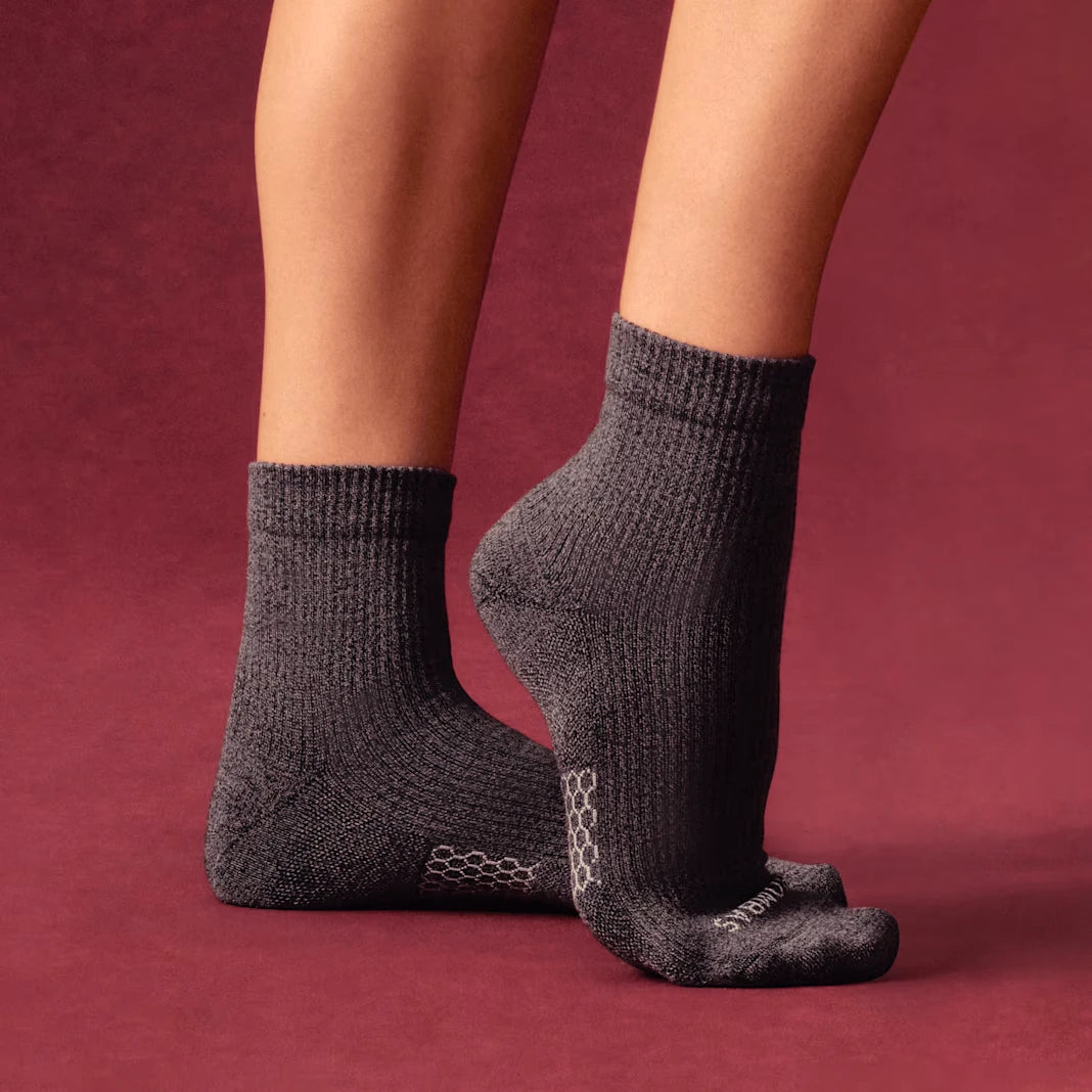 Women's Modern Rib Quarter Sock 4-Pack - US 8009