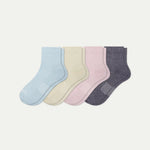 Women's Modern Rib Quarter Sock 4-Pack - US 8009