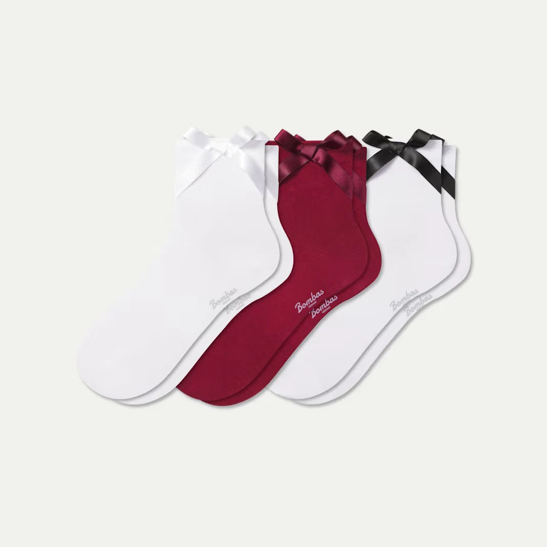 Women's Lightweight Bow Quarter Sock 3-Pack - US 3043