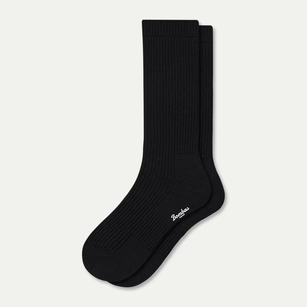 Women's Merino Cashmere Blend Fine Rib Calf Socks - US 0591