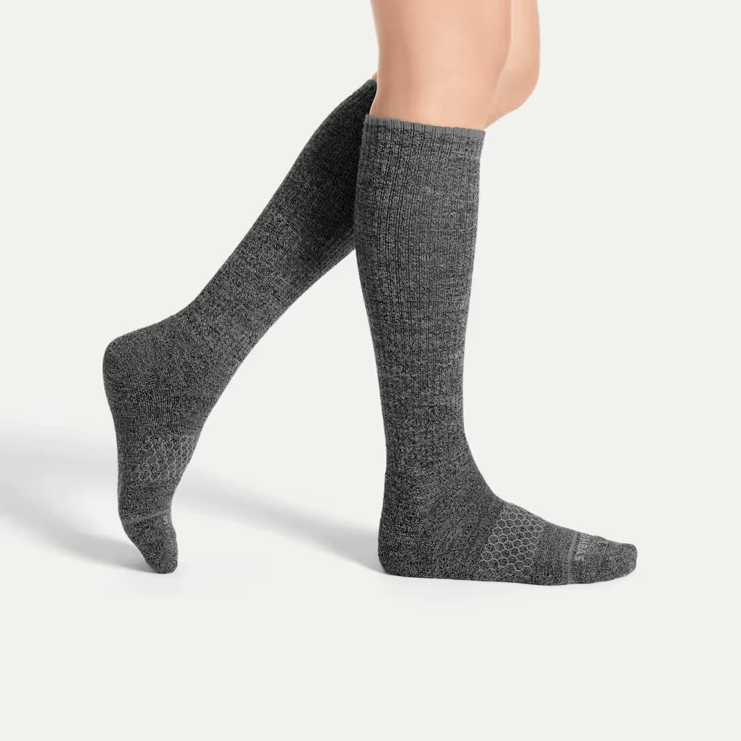 Women's Merino Wool Blend Knee-High Socks - US 8382