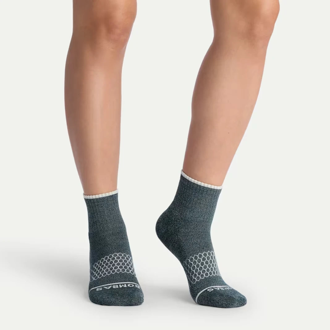 Women's Merino Wool Blend Quarter Sock 8-Pack - US 0144