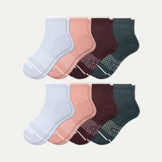 Women's Merino Wool Blend Quarter Sock 8-Pack - US 0144