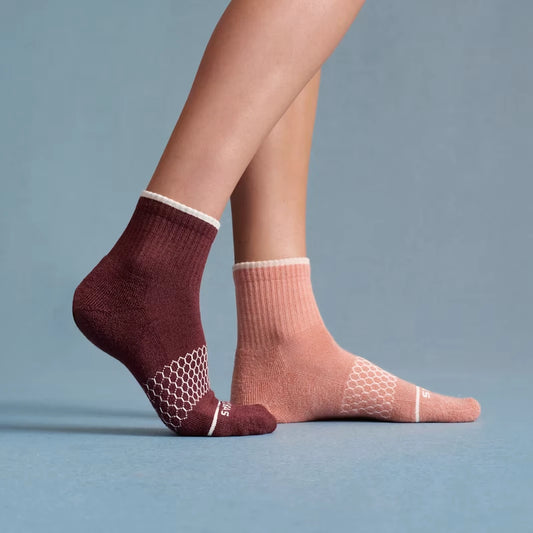 Women's Merino Wool Blend Quarter Socks - US 0181