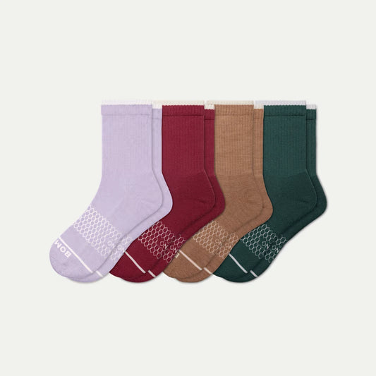 Women's Merino Wool Blend Half Calf Sock 4-Pack - US 3589