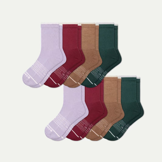 Women's Merino Wool Blend Half Calf Sock 8-Pack - US 4121
