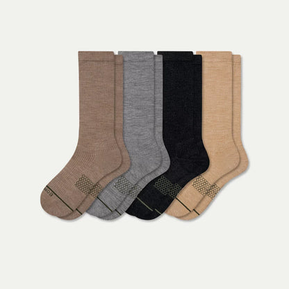 Women's Merino Wool Blend Modern Rib Calf Sock 4-Pack - US 9749