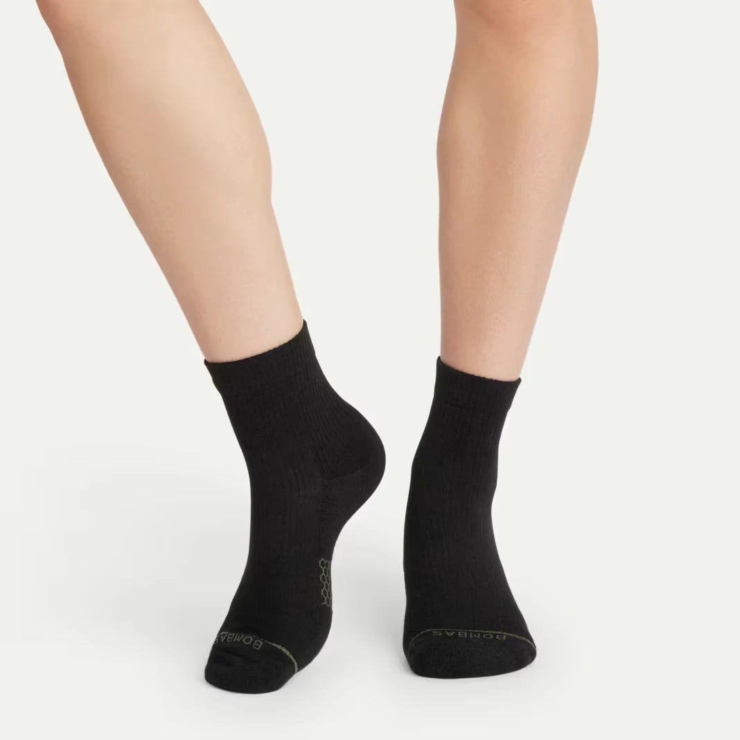 Women's Merino Wool Blend Modern Rib Quarter Sock 8-Pack - US 2612