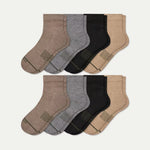 Women's Merino Wool Blend Modern Rib Quarter Sock 8-Pack - US 2612