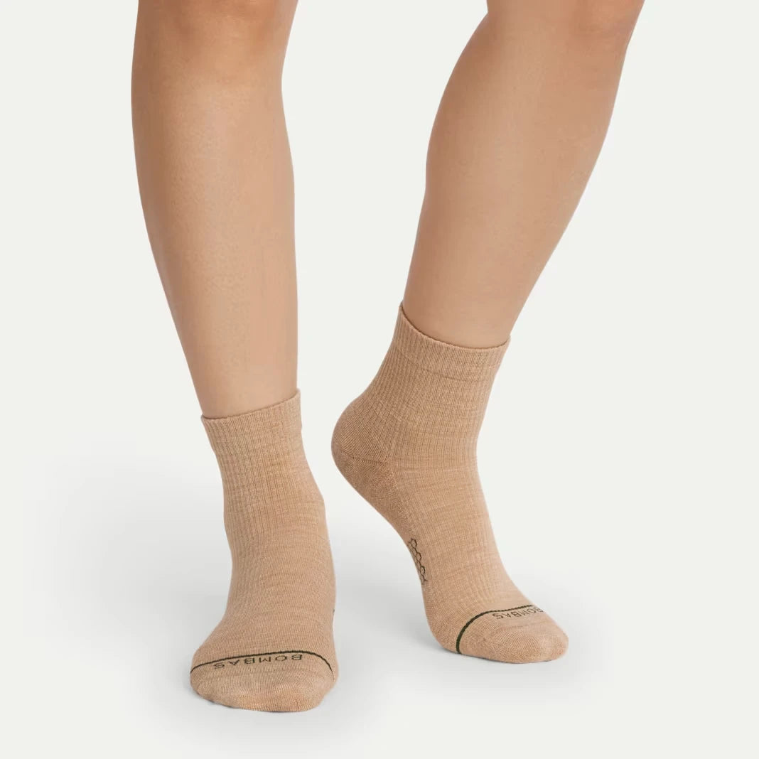 Women's Merino Wool Blend Modern Rib Quarter Sock 8-Pack - US 2612