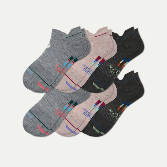 Women's Merino Wool Blend Run Ankle Sock 6-Pack - US 6011