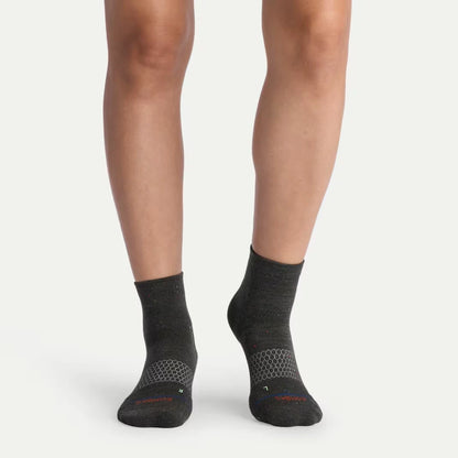 Women's Merino Wool Blend Run Quarter Sock 3-Pack - US 4645