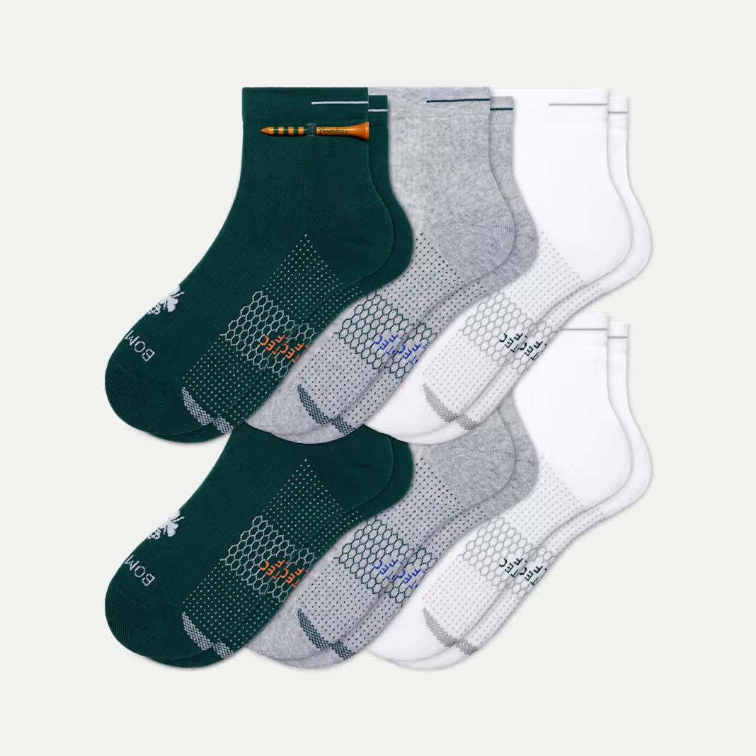 Women's Golf Quarter Sock 6-Pack - US 8798