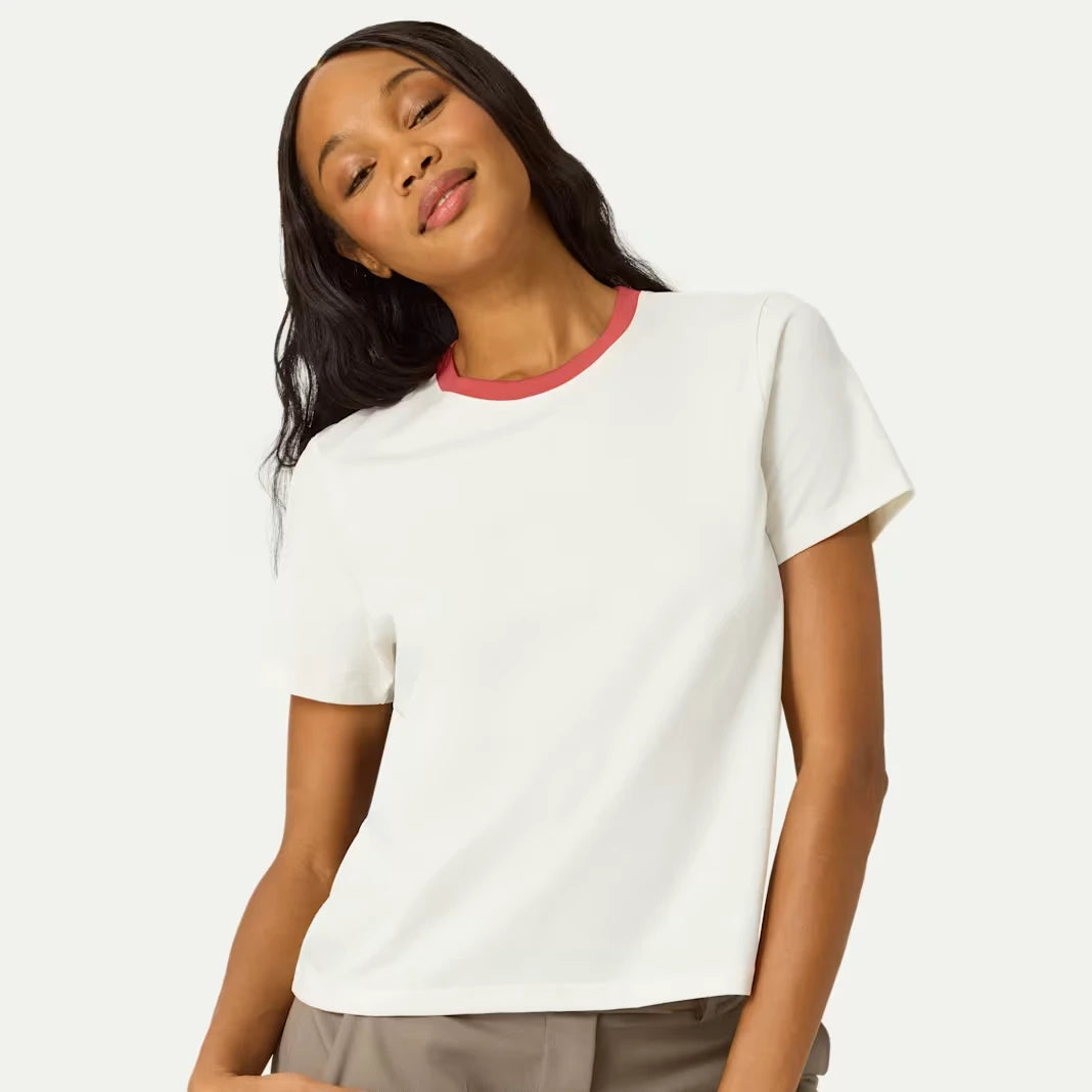 Women's Pima Cotton Crew Neck T-Shirt 6-Pack - US 1271