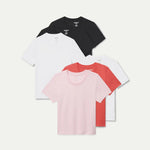 Women's Pima Cotton Slim Crew Neck T-Shirt 6-Pack - US 8947