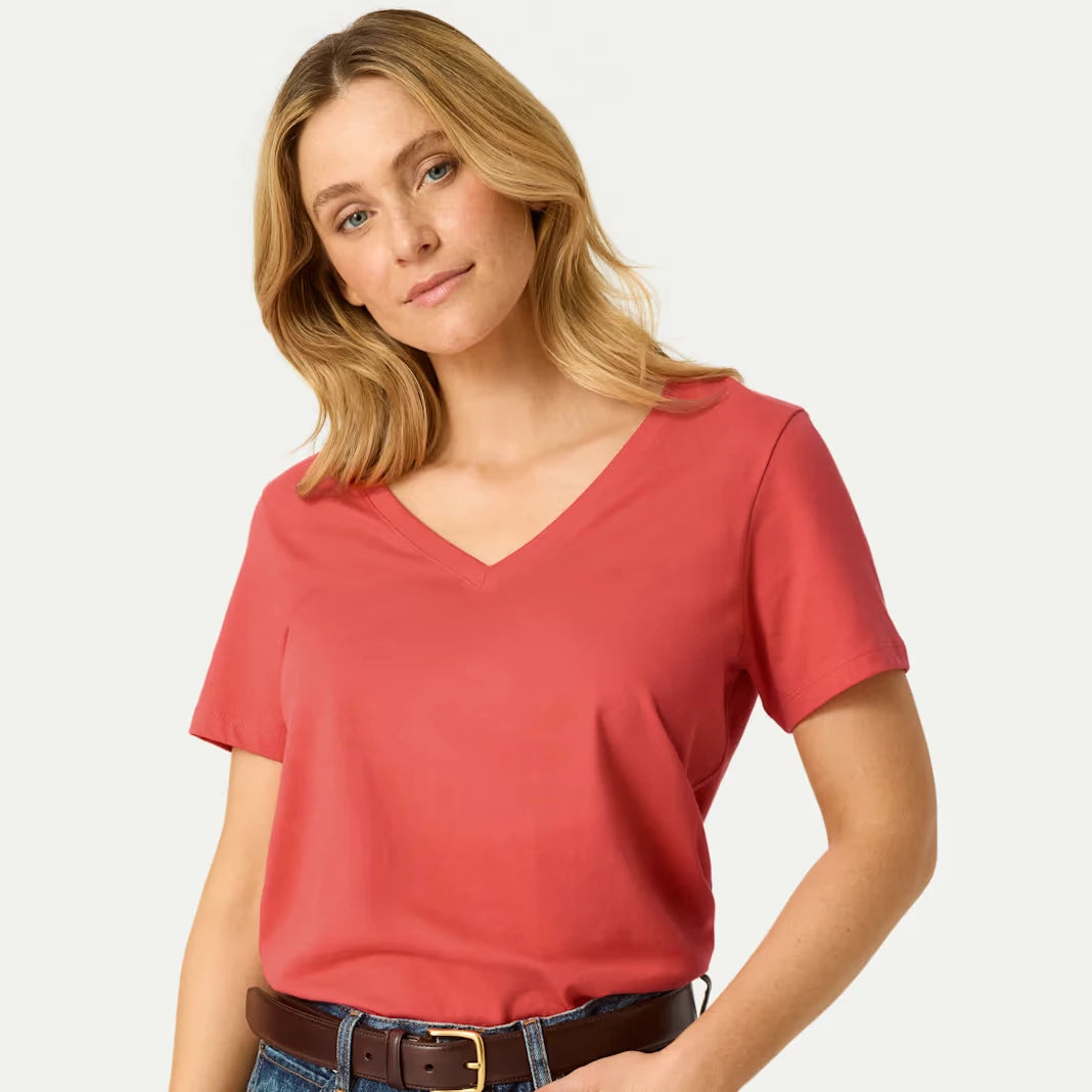 Women's Pima Cotton V-Neck T-Shirt 6-Pack - US 2767