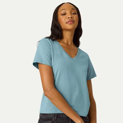 Women's Pima Cotton V-Neck T-Shirt 6-Pack - US 2767