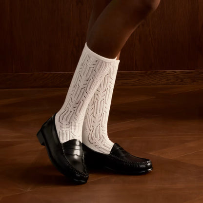 Women's Pointelle Calf Socks - US 3703