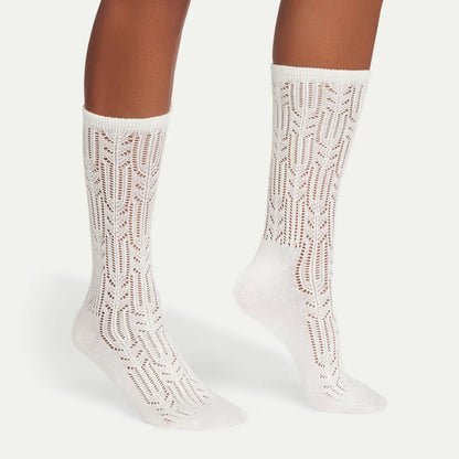 Women's Pointelle Calf Socks - US 3703