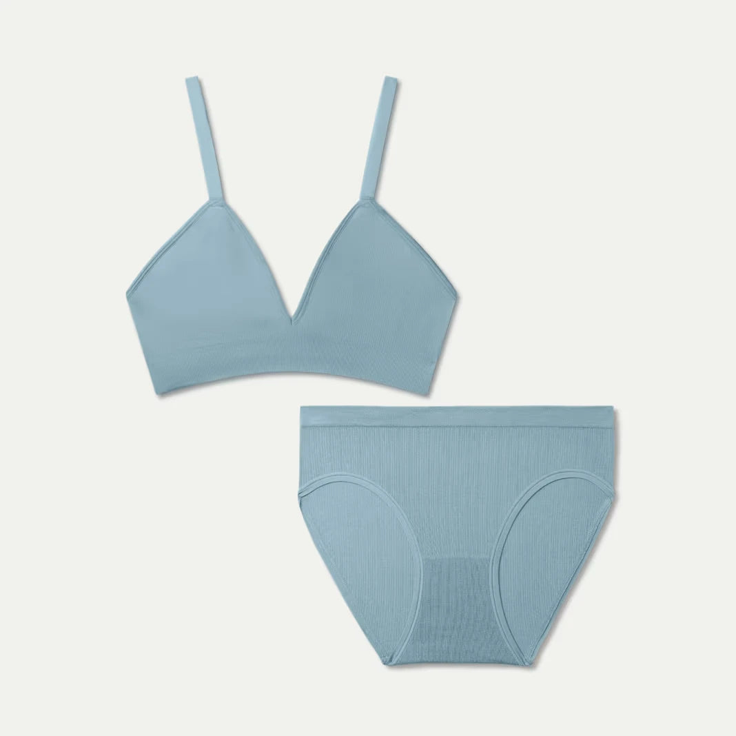 Women's Seamless Triangle Bralette + Brief Pack - US 3202