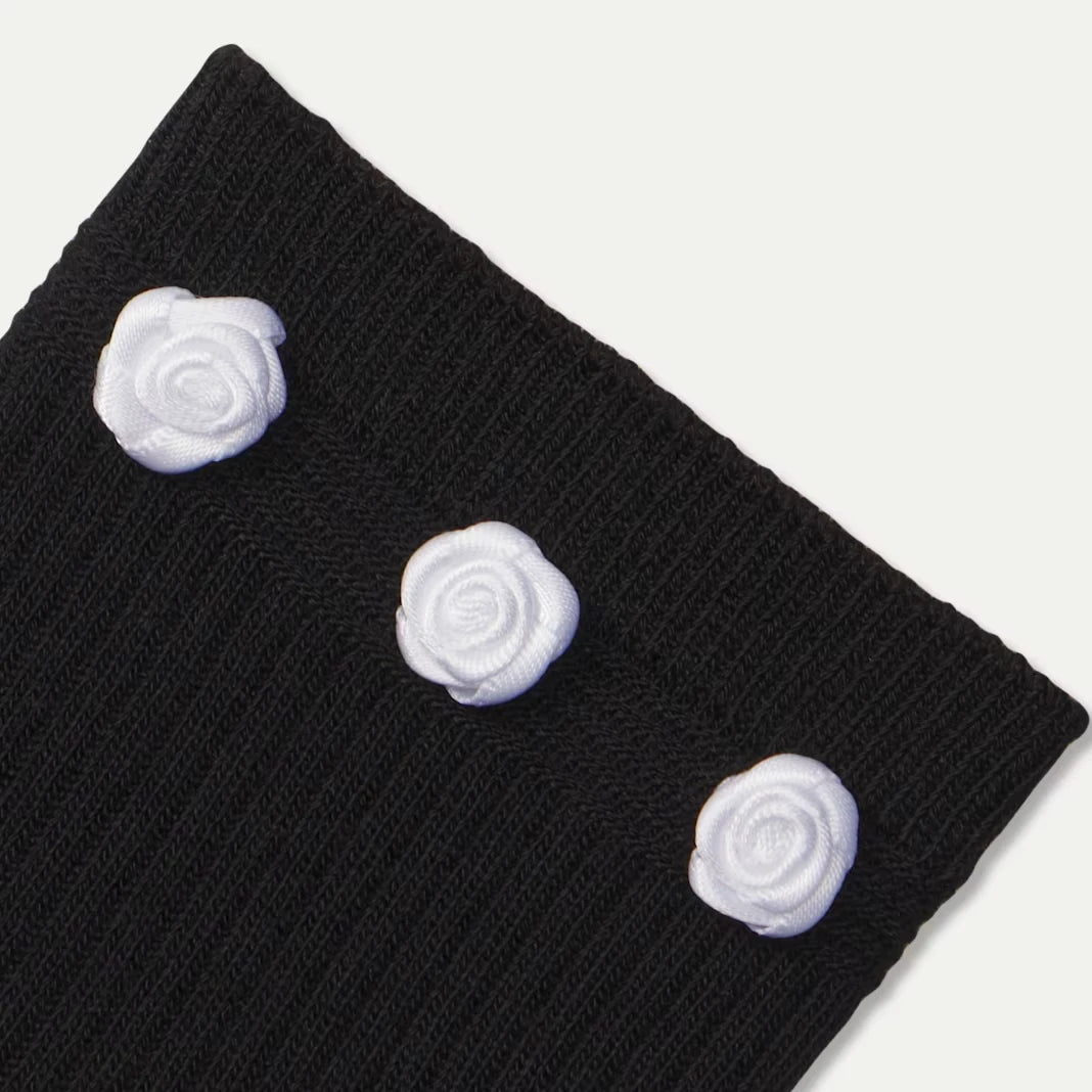 Women's Rosette True Rib Quarter Socks - US 1225