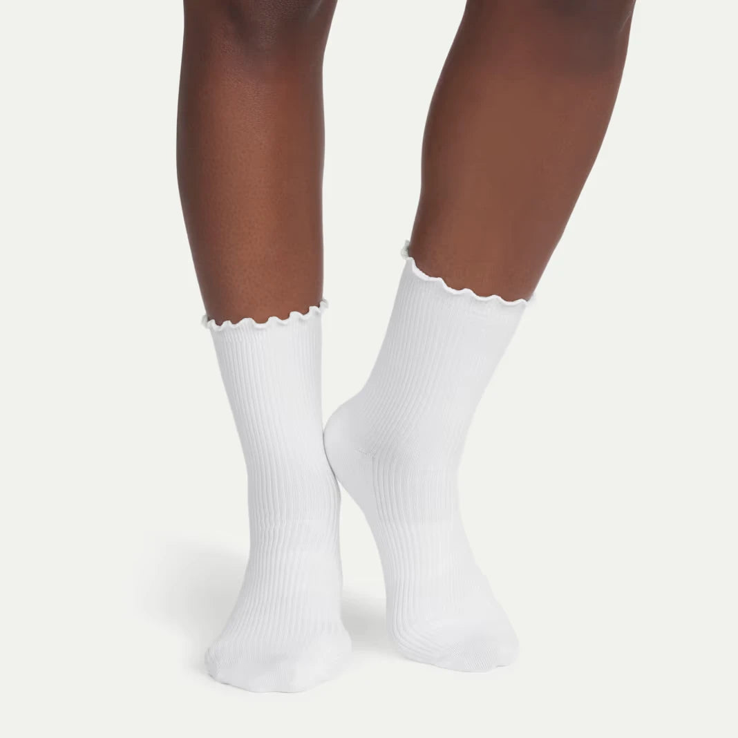 Women's Ruffle Rib Half Calf Socks - US 1897