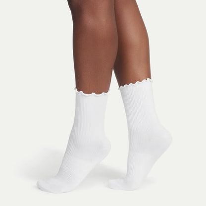 Women's Ruffle Rib Half Calf Socks - US 1897