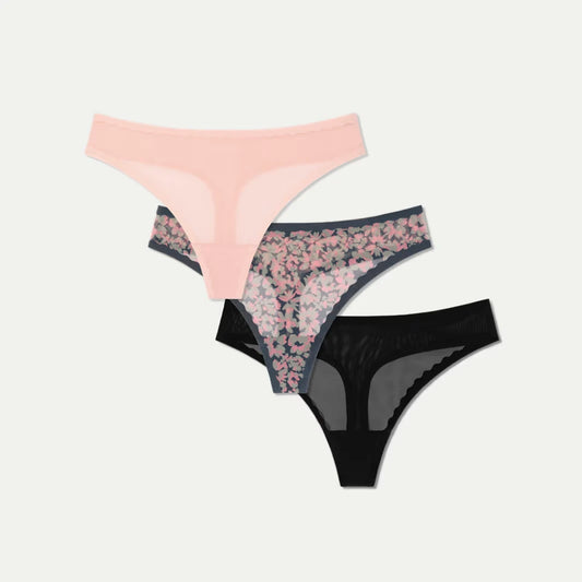 Women’s SoftMesh Thong 3-Pack - US 1333