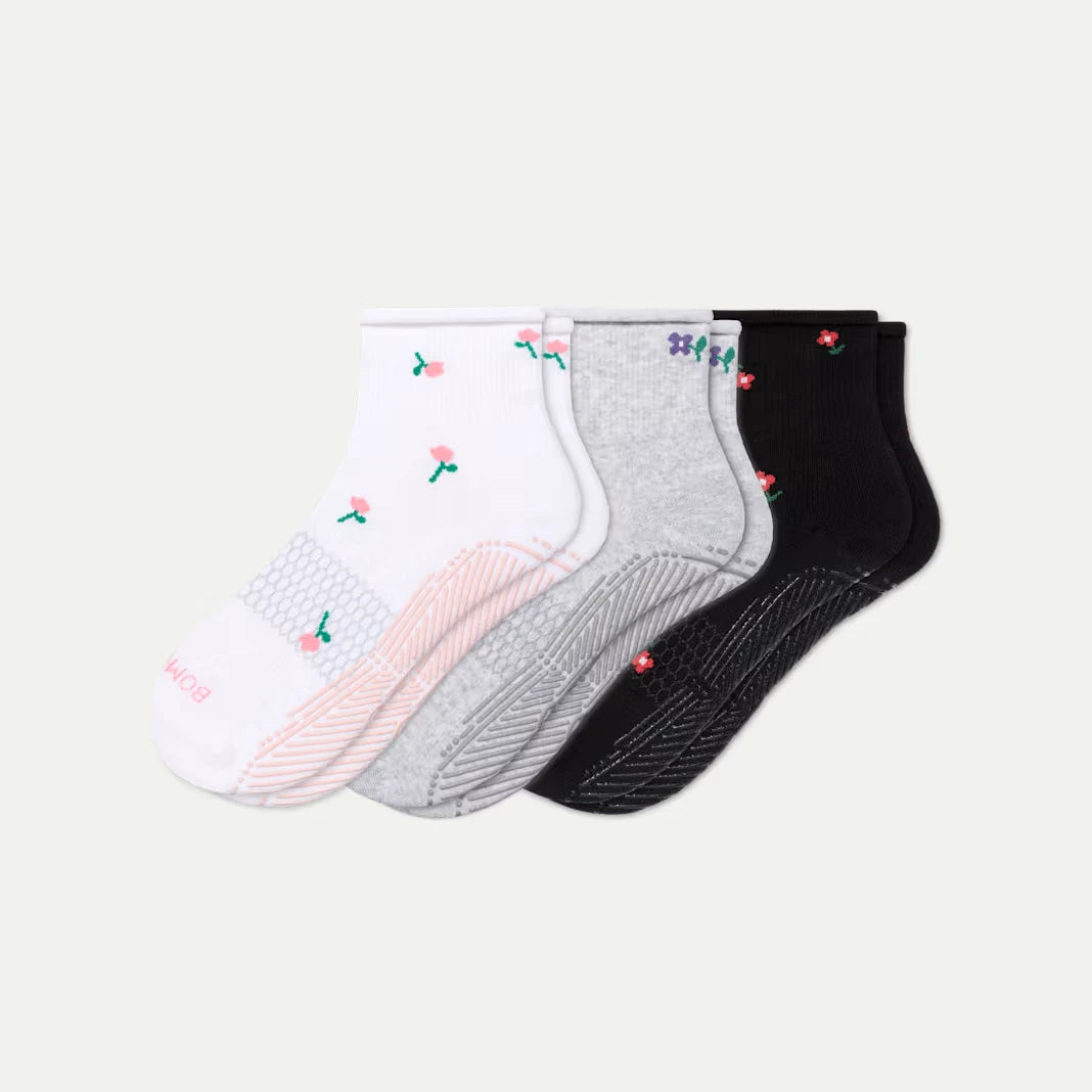 Women's Studio Gripper Quarter Sock 3-Pack - US 3068