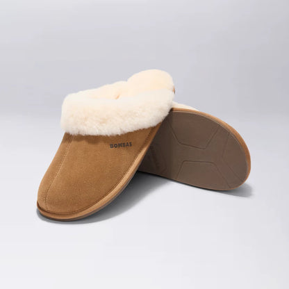 Women's Suede Fluff Scuff Slipper - US 0483