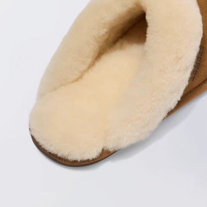 Women's Suede Fluff Scuff Slipper - US 0483