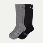 Women's Travel Compression Knee High Sock 2-Pack (15–20mmHg) - US 5810