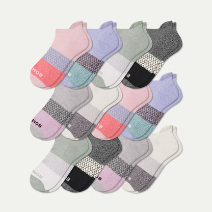 Women's Tri-Block Ankle Sock 12-Pack - US 0174