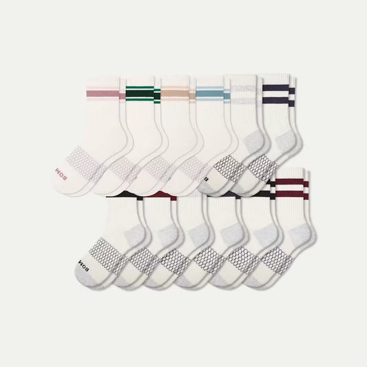 Women's Vintage Stripes Half Calf Socks 12-Pack - US 2568