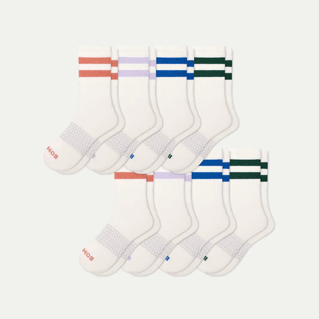 Women's Vintage Stripes Half Calf Sock 8-Pack - US 7694