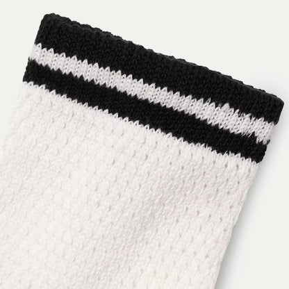 Women's Vintage Stripes Open Knit Quarter Socks - US 2158