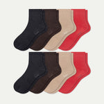 Women's Wide Rib Quarter Sock 8-Pack - US 0467