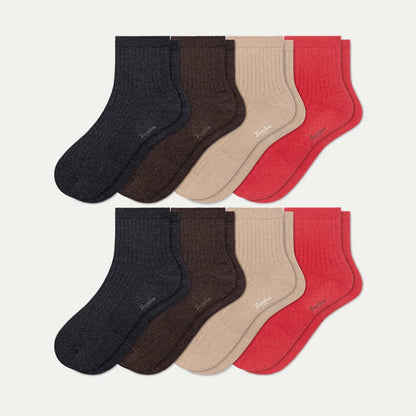 Women's Wide Rib Quarter Sock 8-Pack - US 0467